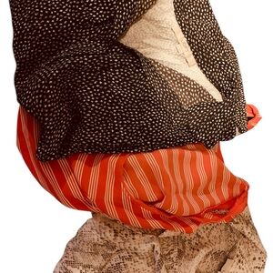 LOFT Black and White Patterned Blouse